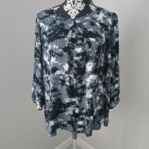 D Collection Camouflage print blouse size M